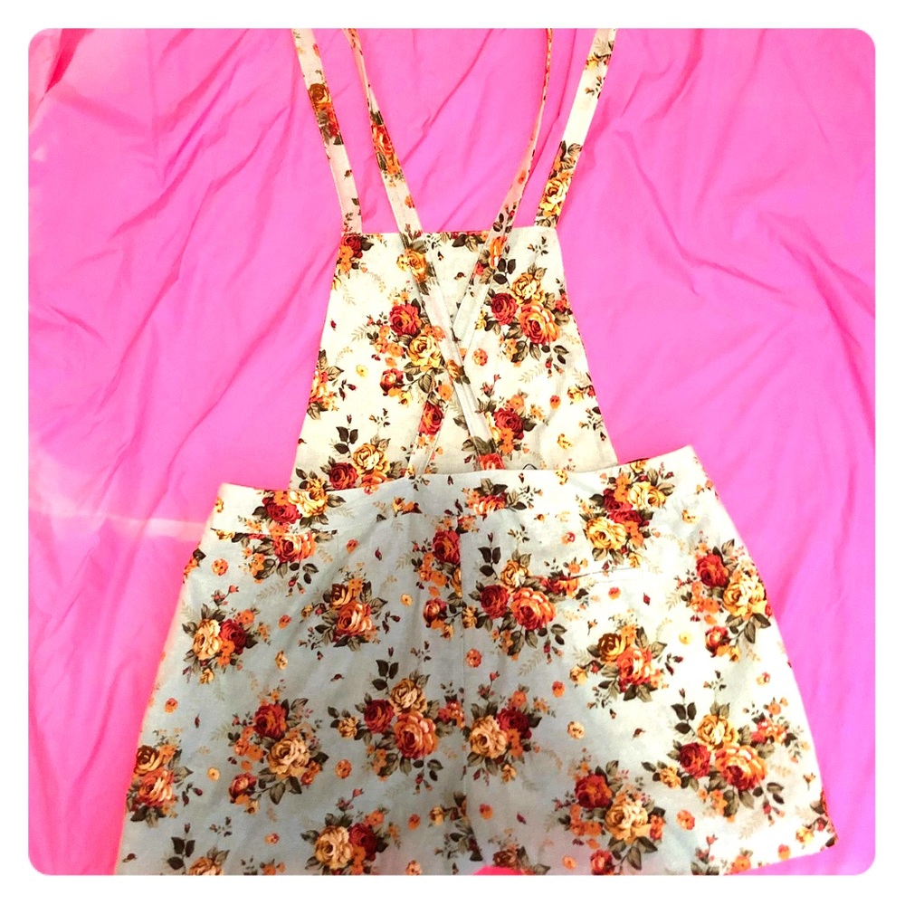NWT Floral Overalls